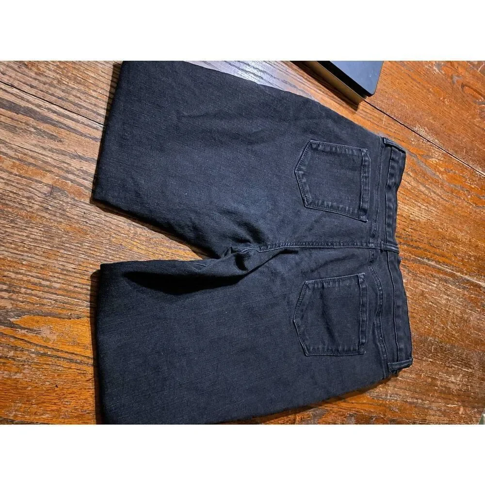Missy Sz 12 Bandolino Mandie Skinny Black Denim Jeans Pants w Pockets Belt Loops